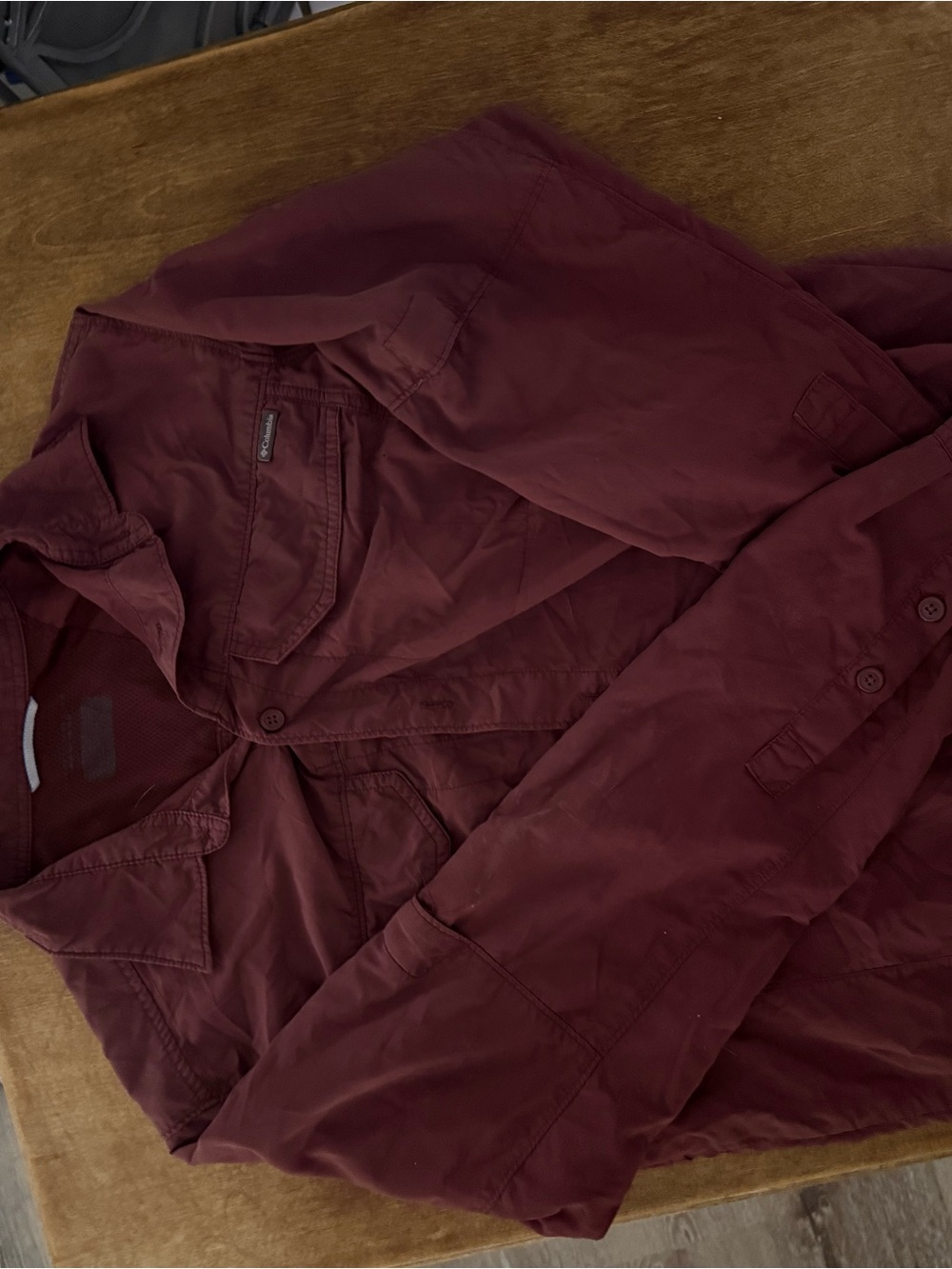 Columbia Men's Maroon Lightweight Shirt Jacket